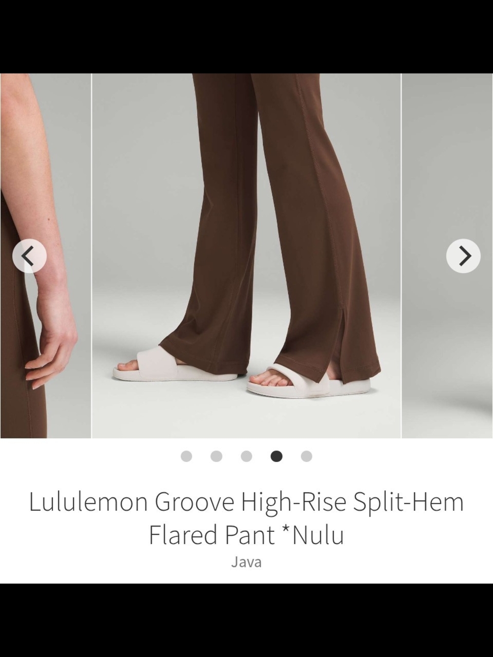 lululemon athletica Groove High-Rise Split-Hem Flare Pant in Java Brown